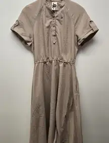 Jody T of California 1970s vintage Modest Dress School girl prairie Sz Med/Large