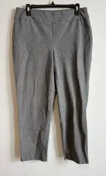 Chicos so slimming Brigitte Dot Grid Ankle pull on Pants black‎ white size 1.5