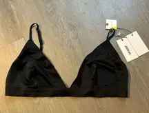 Jason Wu Anthropologie Black Satin Bralette NWT Sz XL