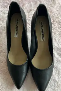 Karl Lagerfeld Black Pointed Heels