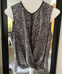 DIANE VON FURSTENBERG Sleeveless Draped Blouse