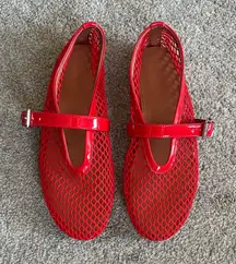 Red Mesh Women's Shoes