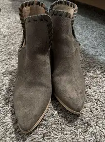 Mi.Im  Elsa Faux Suede Side Cut Slip Bootie in Grey