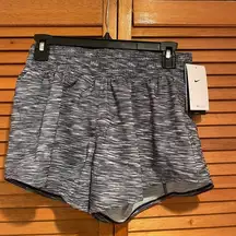 Nike Women’s One Dri-Fit Mid-Rise 3” Navy Blue Brief Lined Shorts Sz S NWT