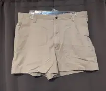 Lee Riveted Khaki Shorts, Women's Size 18, Pleated Front, Casual Comfort