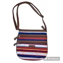 Rosetti  Multicolor Striped Crossbody Bag Purse