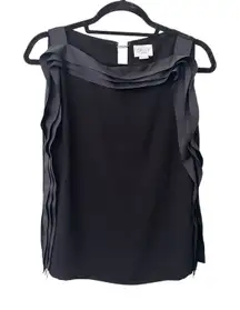 GREY JASON WU‎ Sleeveless Ribbon Blouse Black NWOT Sz 4