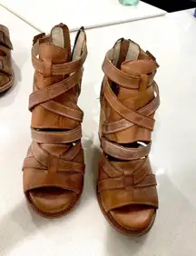 FREEBIRD Brown Leather Heels