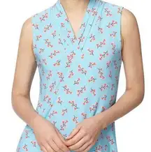 Anne Klein Albertine Printed Sleeveless Top. Size Extra Large