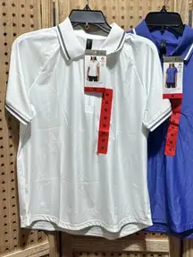 Mondeta Women's Polo Shirt Short Sleeve White and blue