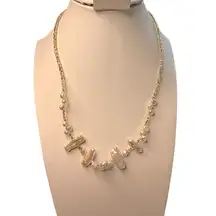 Freshwater Pearl & Beaded Necklace With Gold Accents 18 Inches Elegant Design Fo