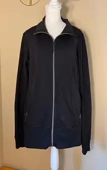 Lululemon Black Daily Yoga Full Zip Lightweight Jacket Size 10