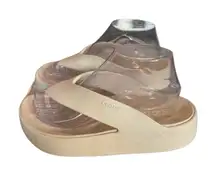 Crocs Women's‎ Size 9W Getaway Platform Flip Flops - Stucco Colorway 🐊☀️