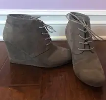 Suede Lace Up Booties