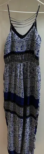 Anthropologie  Lilka Darya Blue Jumpsuit Size S Excellent RARE HTF GORGEOUS