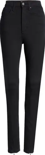 We Wore What High Rise Skinny Zip Jeans Black Size 24 NWT