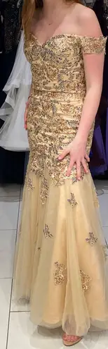 Tigerlily Tiger Lilly Gold Prom Dress