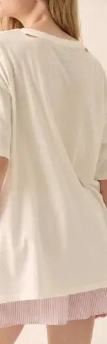 Vintage Canvas Butterfly Fantasy Distressed Oversize Graphic Tee Size L White Size L