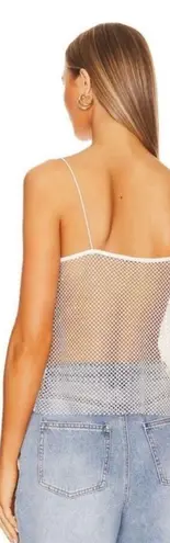 We Wore What crystal mesh cami 100 white size women xxl
