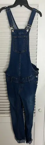 Maacie SM Adjustable Clip On Strap Dark Denim Overalls Blue