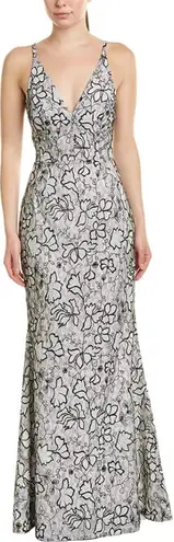 Dress the Population NEW Karen Sequin Lace Trumpet Gown Maxi Formal Gala Event