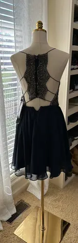 Intrigue NWT size 6 by Blush beaded navy homecoming dress