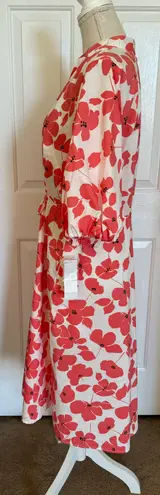 Studio 1 Womens Short Sleeve Floral Midi Fit + Flare Dress Sz 10 Brand New Multi