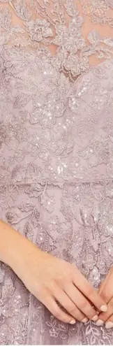 Mac Duggal 50665 Womens Embroidered High Neck Cap Sleeve A Line Gown