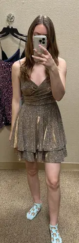 Honey and Rosie Gold Glitter Dress