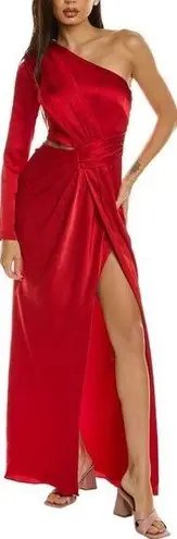 Monique Lhuillier NWT ML One Shoulder Satin Gown Size 10