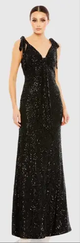 Mac Duggal 26693 Bow Strap Sequin Gown Dress