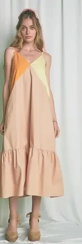 English Factory COLOR BLOCK MAXI DRESS