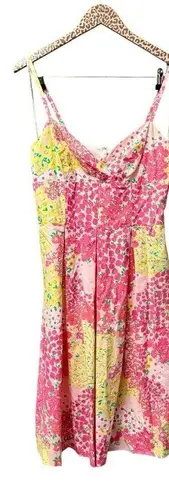 Lilly Pulitzer  Vintage Sleeveless Knee Length Sundress Strawberry Midi Dress 10