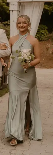 Birdy Grey Stephanie Dress (matte satin sage)