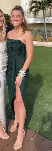 Showpo Green Strapless Maxi Dress