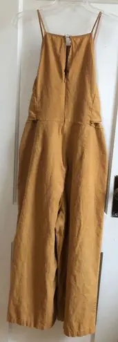 Greylin Mustard Yellow Linen Jumpsuit