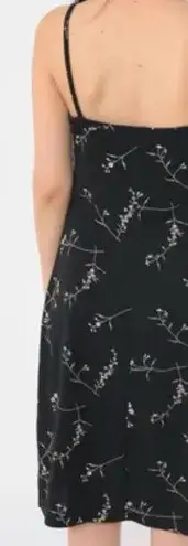 Pull&Bear Charcoal Floral Dress Black Size M