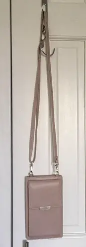 Women's Mini Crossbody Leather Phone Bag Card Holder Wallet Purse Shoulder Bag Pink