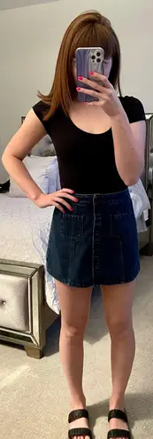 Brandy Melville Denim Button Down Mini Skirt