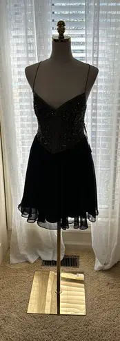 Intrigue NWT size 6 by Blush beaded navy homecoming dress