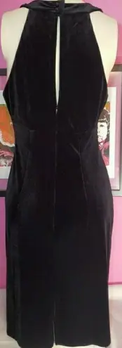 Vintage late 90s / Y2K era Connected black velvet halter dress size 8