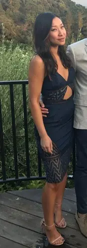 NBD  Aubrey Midi Dress in Navy Blue