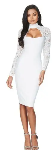 Nookie x Revolve Lady Lace long sleeve dress in white NWT