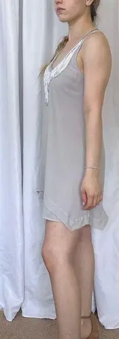 Isabel Lu Vintage Crepe Slip Mini Dress - Silver - M