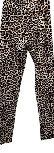 White Birch  Leopard Print Leggings Brown Black Size Small