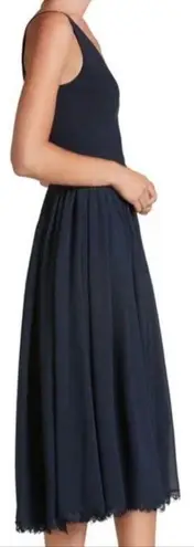 Dress the Population NWT Alicia Midi Dress Midnight Blue Size XXL V-neck Glam