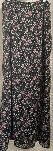 Rampage  Clothing Co. Maxi Floral Skirt Black Pink White & Green