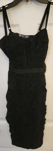 Victoria's Secret NWOT  Women's Black Lace Corset Built In Bra LBD Dress Size XS