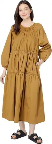 Sundry NWT Cotton Tiered Dress in Rustic Orange