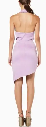 Elliatt NWOT Camo Asymmetric Satin Cocktail Dress in Lavender Sz M